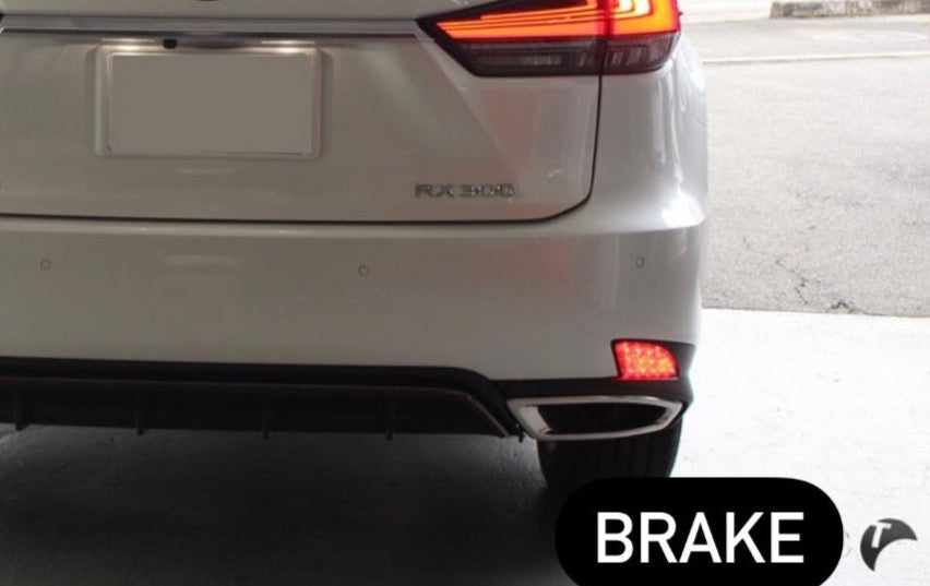 Lexus Refresh RX Compatible Rear Bumper LED Reflectors