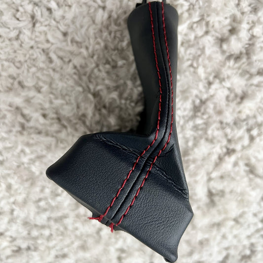 Lexus Compatible Red Stitched Leather Shifter Boot