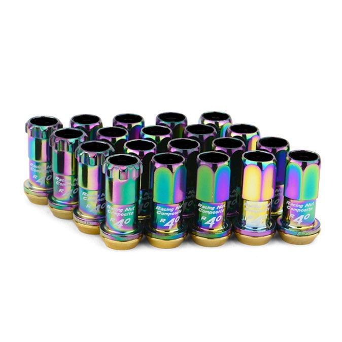 Project Kics R40 Lug Nuts + Lock Set - M12x1.50 - Neo Chrome