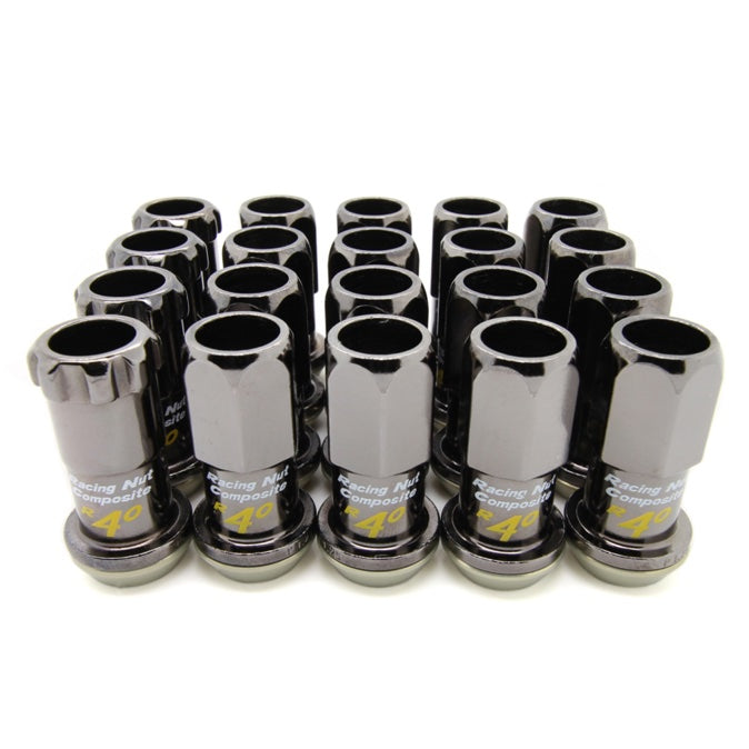 Project Kics R40 Lug Nuts + Lock Set - M12x1.50 - Glorious Black